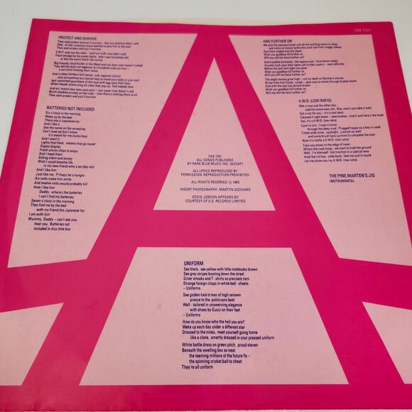 Jethro Tull A Vinyl LP Record Album 1980 Classic Rock Pre-Owned Chrysalis - Picture 6 of 8